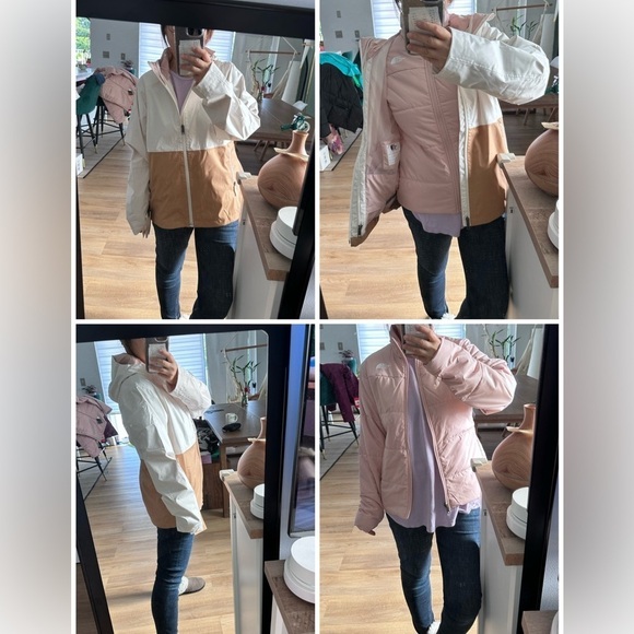 New! NWT! The North Face Triclimate Quilted Jackets Girl XXL only, Brown White - Picture 7 of 15